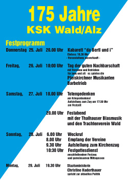 175 Jahre KSK Wald/Alz